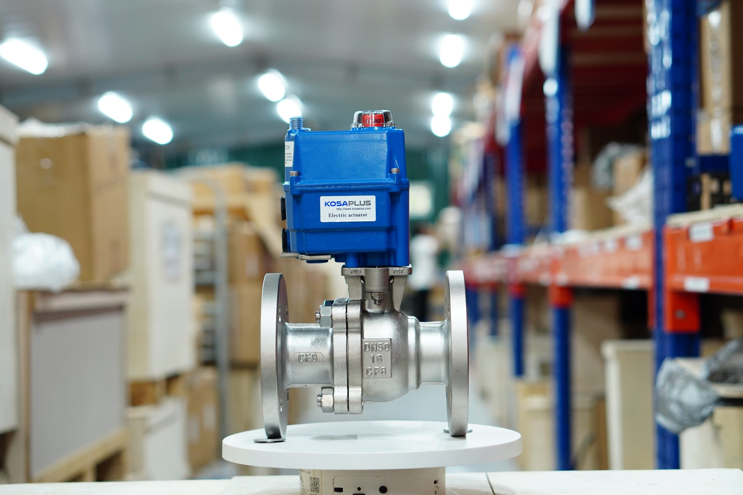 Van bi inox mặt bích điều khiển điện