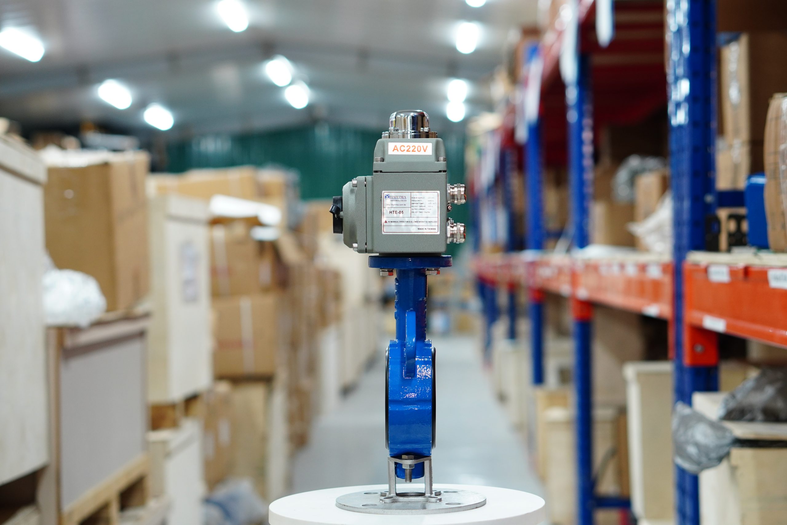 Ảnh thực tế van bướm điều khiển điện kiểu ON/OFF Haitima DN80 - HTE05