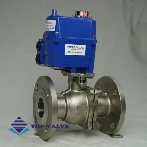 Van bi mặt bích DN80 điều khiển bằng điện
