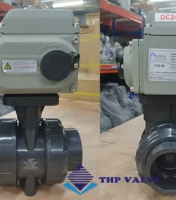 Van bi nhựa rắc co điều khiển điện Đài Loan Haitima HTE 08 - 24VDC