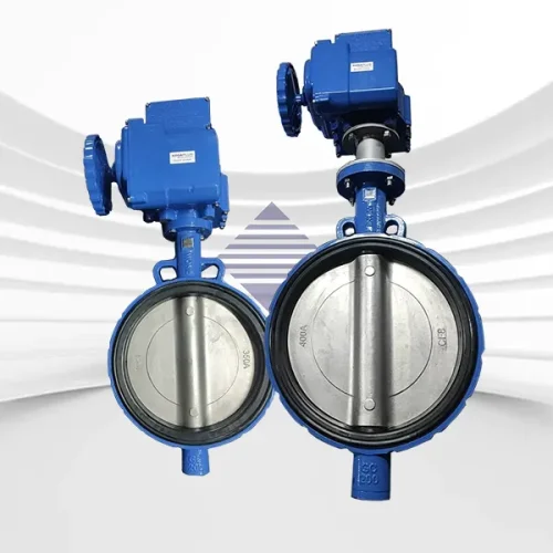 Van bướm điều khiển điện có tay quay DN350 - DN400