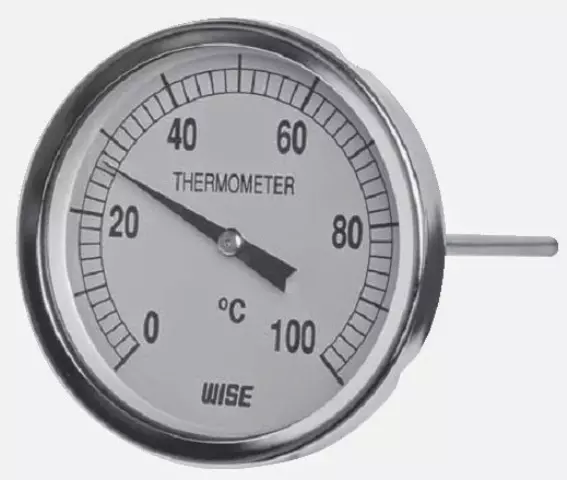 Đồng hồ đo nhiệt độ wise T114 - Vỏ thép mạ crom