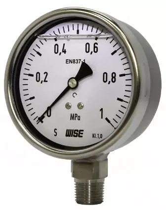 Đồng hồ đo áp suất wise - inox có dầu - model: P252
