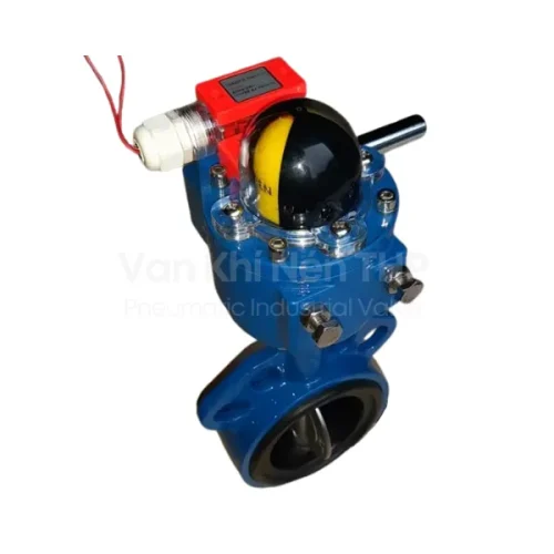 Van bướm tín hiệu điện thân gang cánh inox Wonil