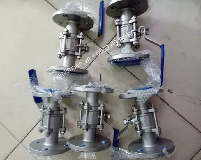 Hình ảnh - van bi 3 mảnh 3pc - lắp mặt bích