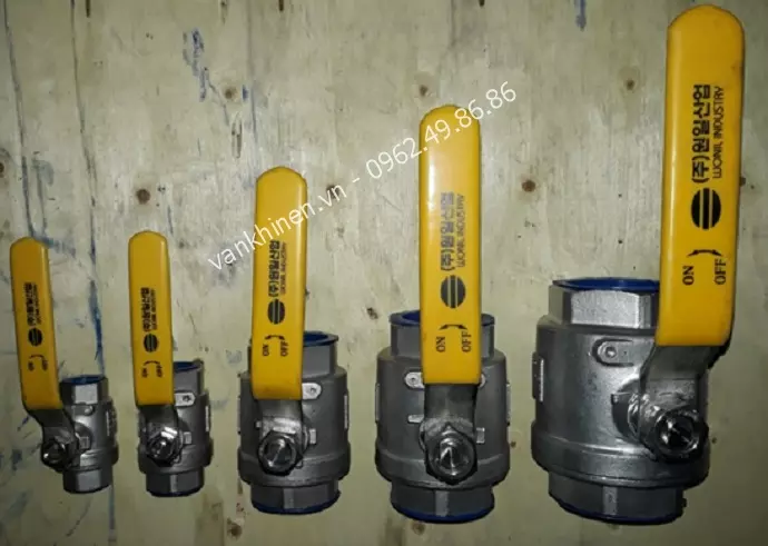 van bi inox tay gạt lắp ren 02