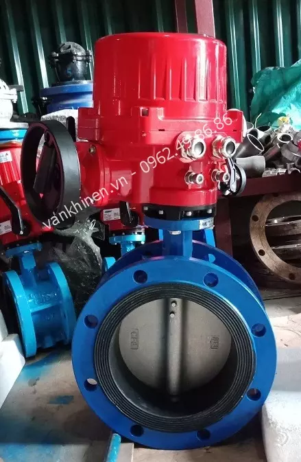 Van bướm điều khiển điện tay quay 04
