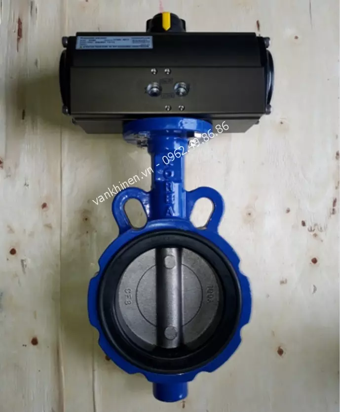 Van bướm điều khiển khí nén DN65 Hàn Quốc