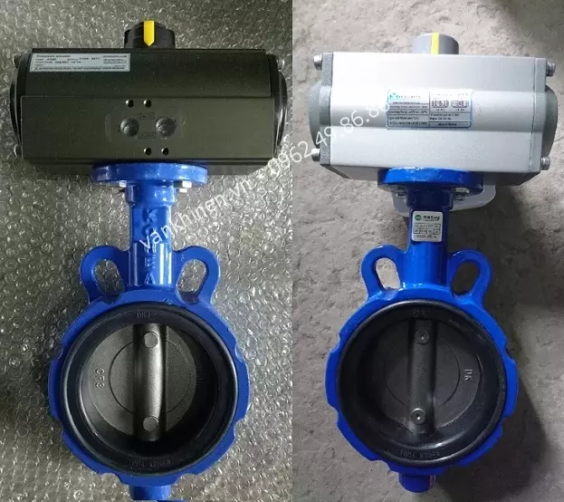 Van bướm gang điều khiển khí nén