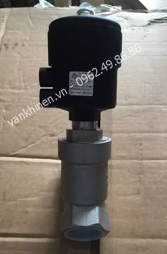 van xiên điều khiển khí nén nối ren