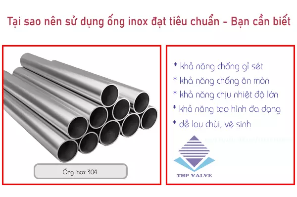 tại sao nên sử dụng ống inox 304 đạt tiêu chuẩn
