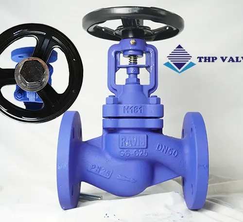 Ảnh thực tế van cầu hơi thép Đài Loan Ravis R-GB