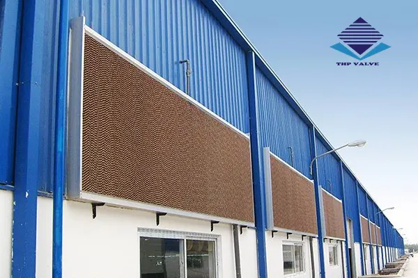 Mô hình hệ thống thông gió làm mát nhà xưởng bằng tấm Cooling Pad