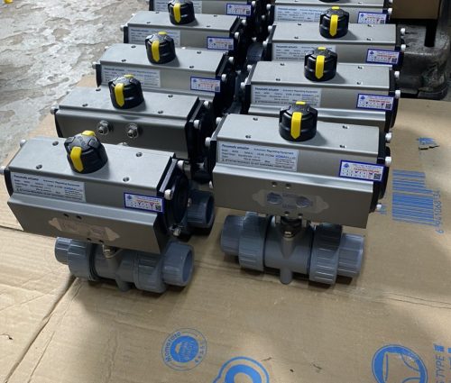 ball valve lắp bộ khí nén