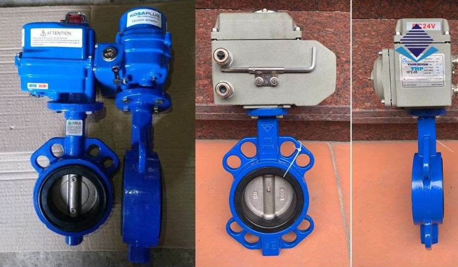 Van bướm wafer điều khiển điện